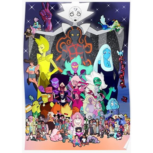 Steven Universe Fan Art Tribute Every Main Character... (Almost) Premium Matte Vertical Poster-image