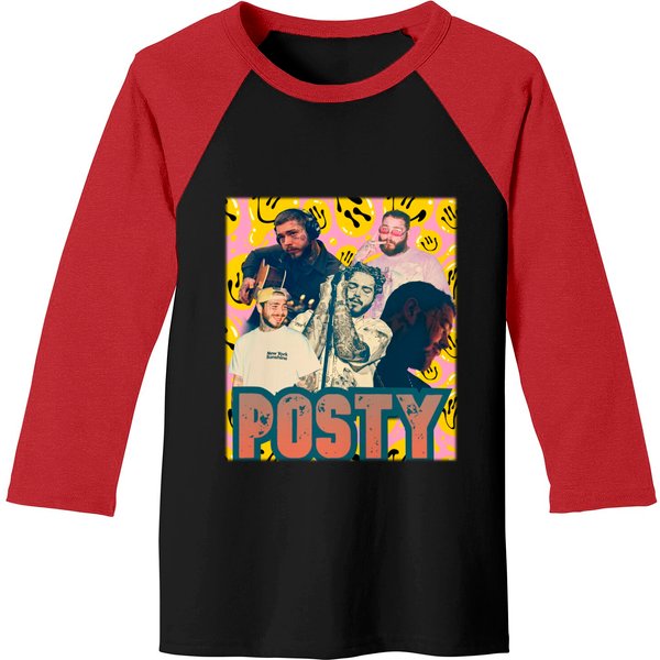 Post Malone Concert Vintage Style Bootleg Graphic Baseball Tees-image