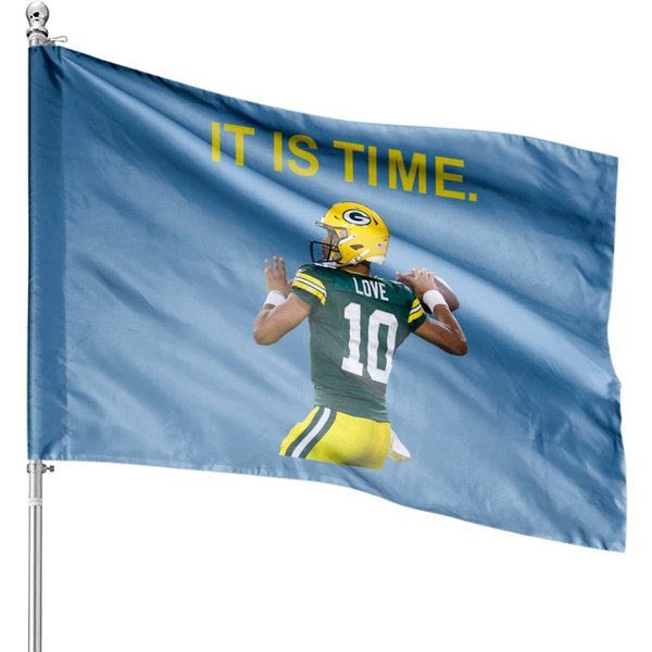 Jordan Love "It Is Time." House Flags-image