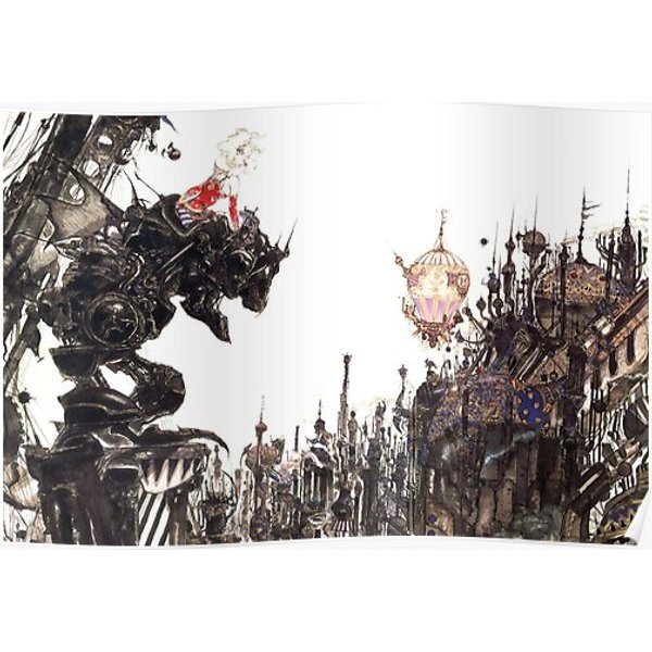 Yoshitaka Amano - Final Fantasy Vi Artwork Premium Matte Vertical Poster-image
