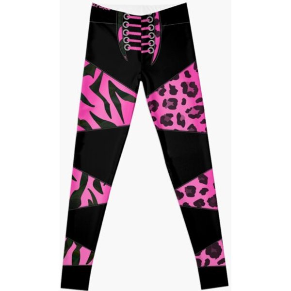 Pink Heavy Metal Warrior Pants Leggings-image