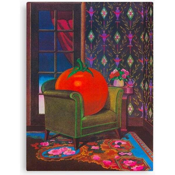 Therapy With A Tomato Milton Glaser - Tomato- Something Unusual Is Going On Here - 1978 Poster Canvas