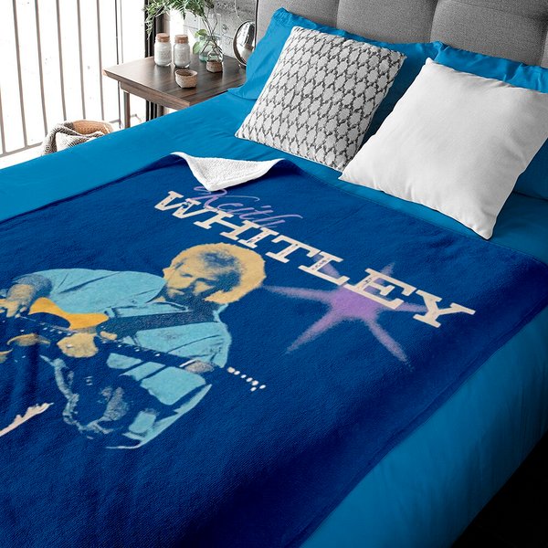 Keith Whitley Purple Guitar Baby Blankets, American Country Music Keith Whitley Vintage Baby Blankets-image