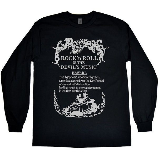 Rock N Roll Is The Devils Music Mens Long Sleeve-image