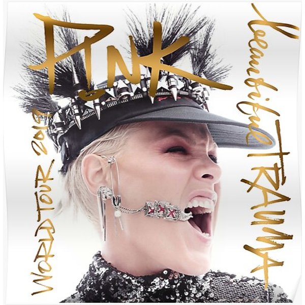 Pink Beautiful Trauma World Tour 2019 Ori Payungatin Premium Matte Vertical Poster-image