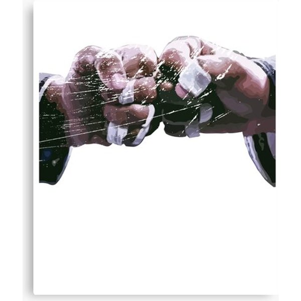 Bjj Fist Bump Respect Brazilian Jiu Jitsu Canvas