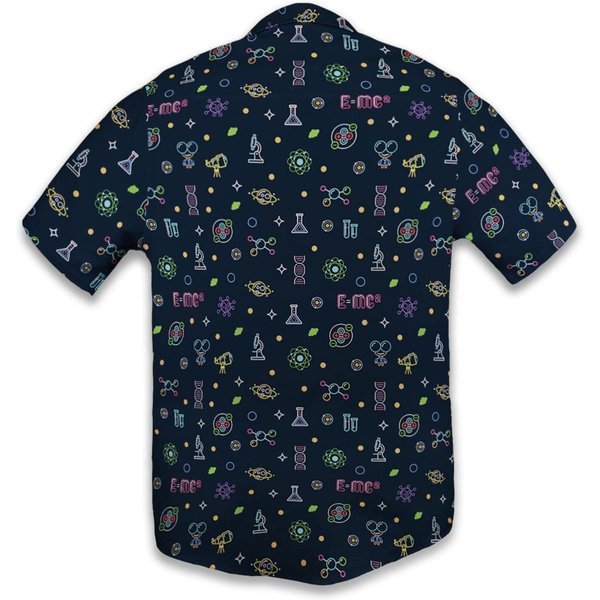 Science Dna Molecules Dark Navy Hawaiian Shirt, Science It's Like Magic But Real Shirt-image