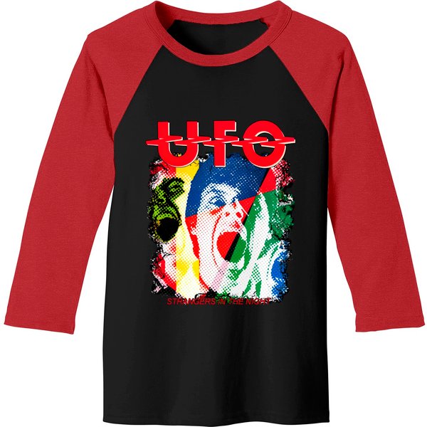 Ufo Band Baseball Tees, Vintage 1979 Ufo World Tour Rock Concert Baseball Tees-image