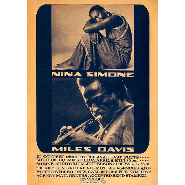 Nina Simone Concert 1973 Wall Art Poster-image