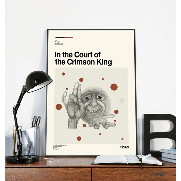 King Krimson - In The Court Of The Crimson King - Minimalist Album Poster-image