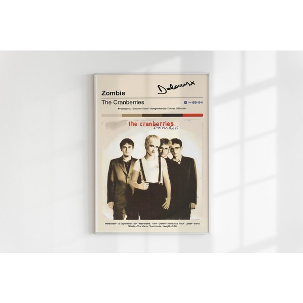 The Cranberries - Zombie By Triposter, Vintage Poster-image