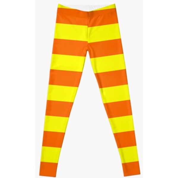 Orange And Yellow Stripes Leggings-image