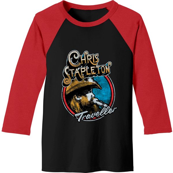 Vintage Chris Stapleton All American Road Show 2023 Baseball Tees-image