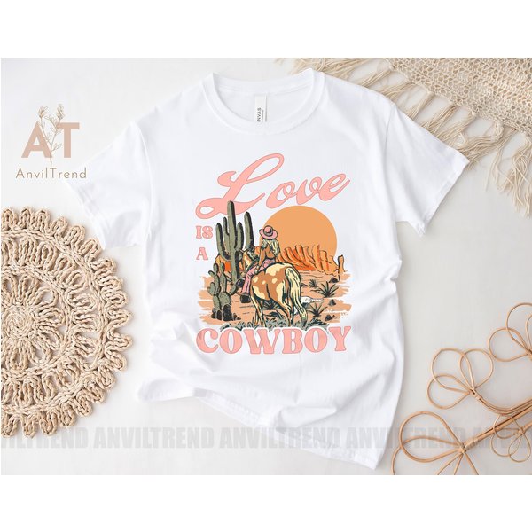 Love Is A Cowboy Kelsea Ballerini Shirt, Kelsea Ballerini Merch, Cowboy Shirt-image