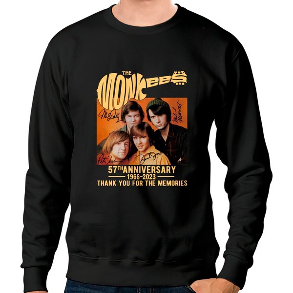 Vintage The Monkees 57Th Anniversary 1966-2023 Sweatshirts, The Monkees Sweatshirts Fan Gifts-image