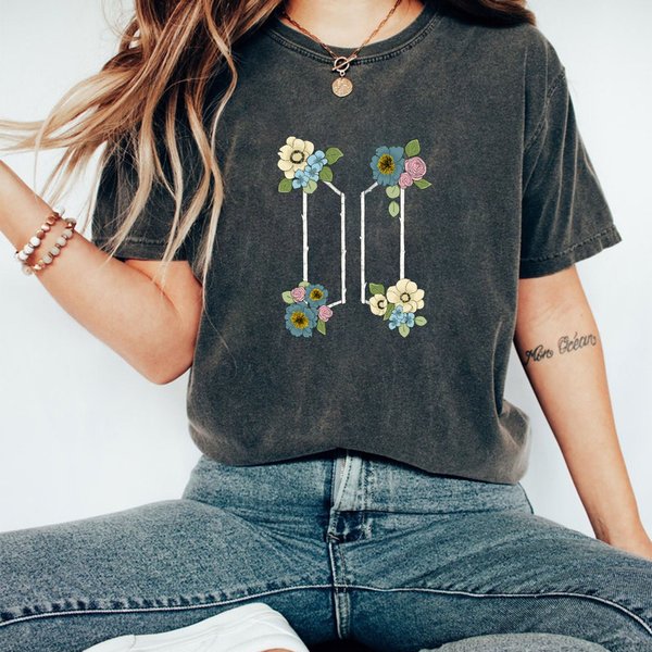 Bts Floral Logo Bts Fans Tshirt-image