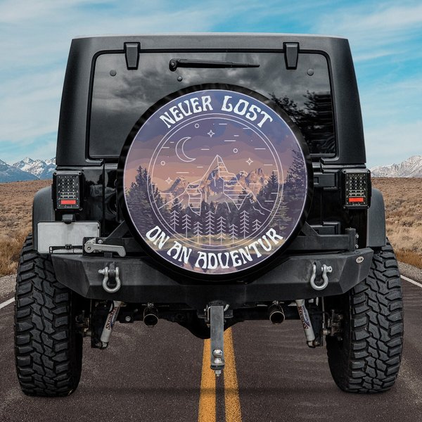 Never Lost On An Adventure Spare Tire Cover-image