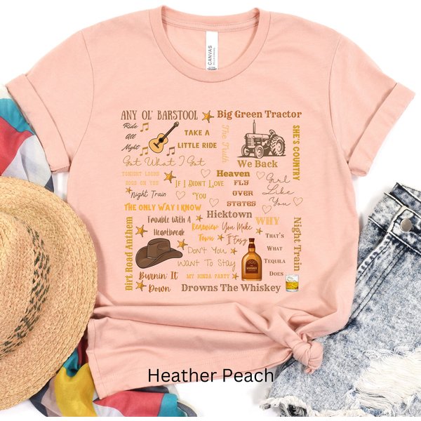 Jason Aldean Shirt, Country Music Song Lyrics Shirt, Highway Desperado Tour 2023 T-Shirt-image