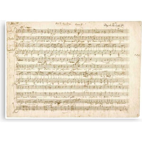 Mozart | Amadeus Mozart Original Manuscript Score Canvas-image