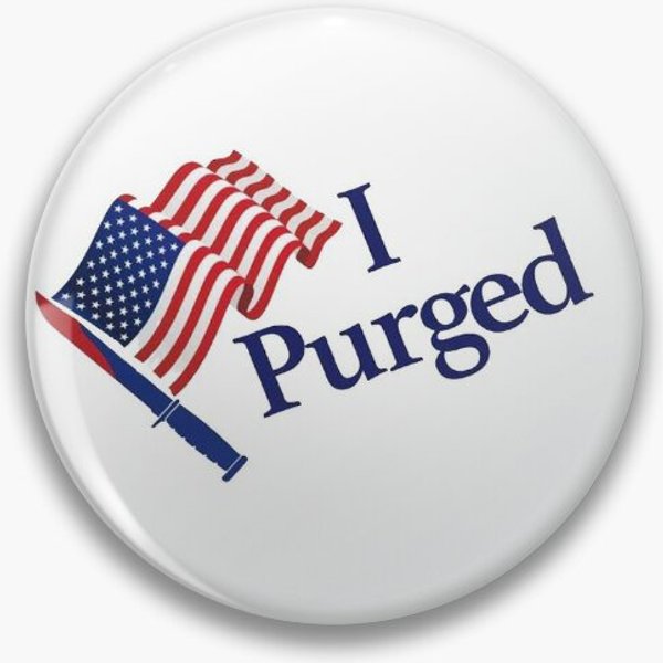 I Purged Pin Button-image