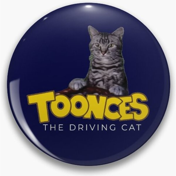 Toonces The Driving Cat Pin Button-image