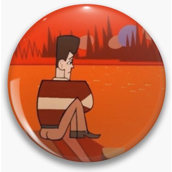 Sad Jfk Dumptruck Pin Button-image