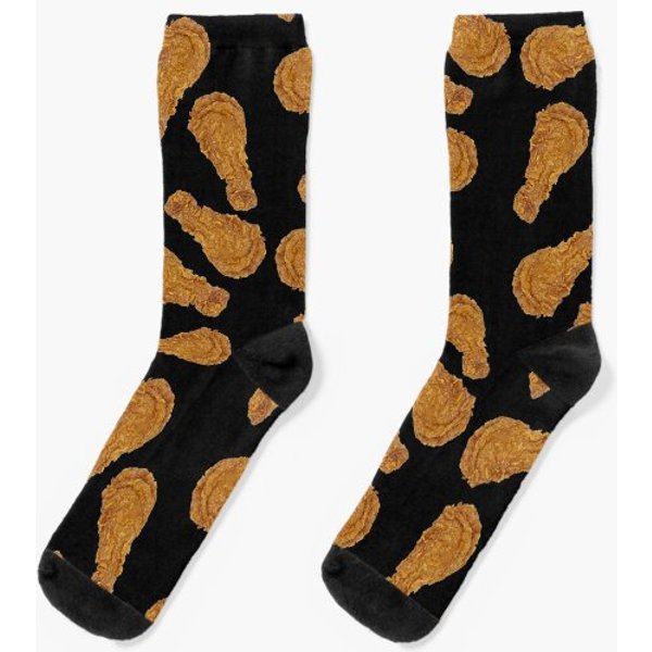 Fried Chicken Pattern Socks-image