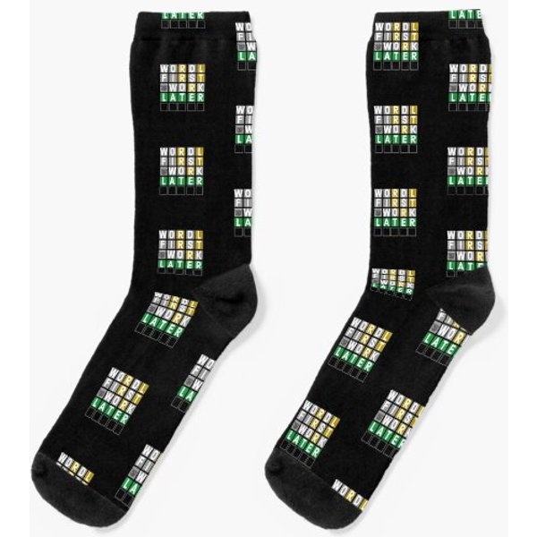 Wordle Word Game - Wordle Socks-image