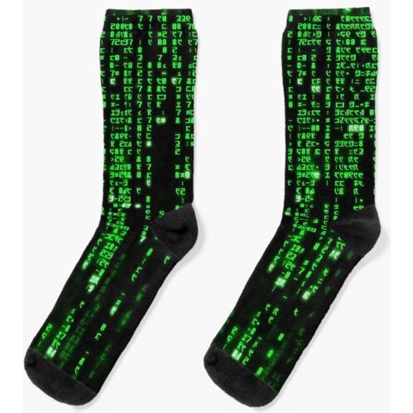 Binary Code - The Matrix Program Socks-image