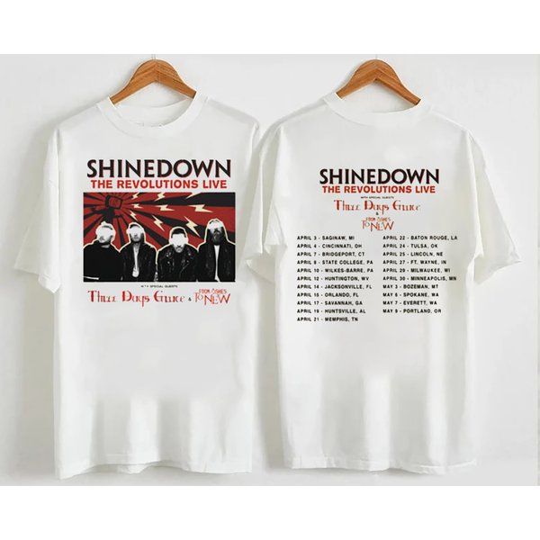 Shine Down The Revolutions Live Tour T Shirt-image