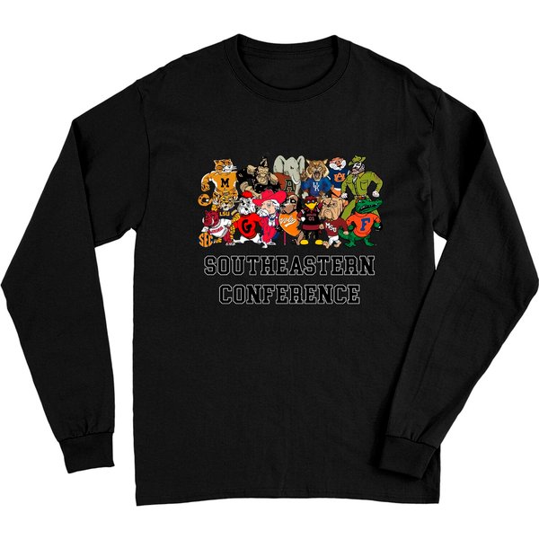 College Football Team Long Sleeves, Sec South Eastern Conference Mascots Long Sleeves-image