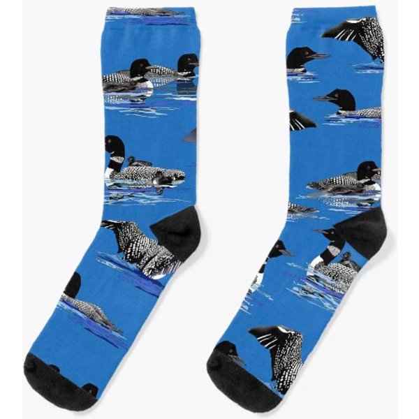 Many Loons On A Lake Socks