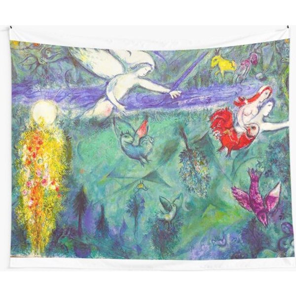 Marc Chagall Adam And Eve Chased From The Terrestrial Paradise Tapestry-image