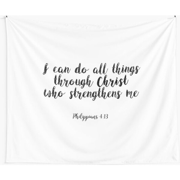I Can Do All Things Through Christ Who Strengthens Me Philippians 4:13 Tapestry-image