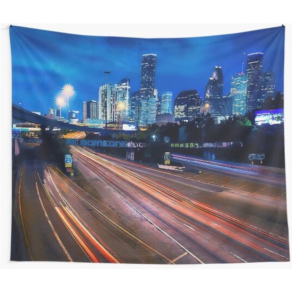 Houston Skyline Tapestry-image