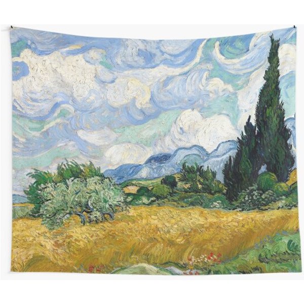 Van Gogh Wheat Field With Cypresses Tapestry-image