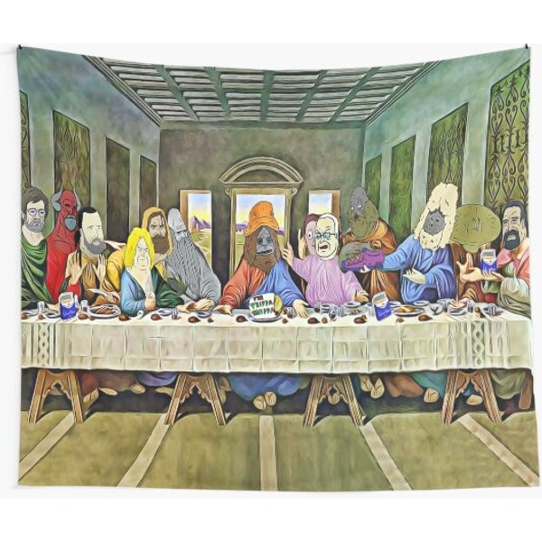Last Supper Of Browntown 2 Mike Nolan Big Lez Show Tapestry-image