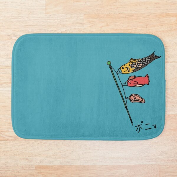 Japanese Koinobori Flag Inspired By Ponyo Bath Mat-image