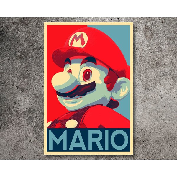 Mario Poster Print, Super Mario Bros Wall Art-image