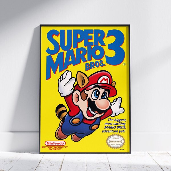 Poster Super Mario Bros 3. - Cover Nintendo Entertainment System (1988) Poster-image