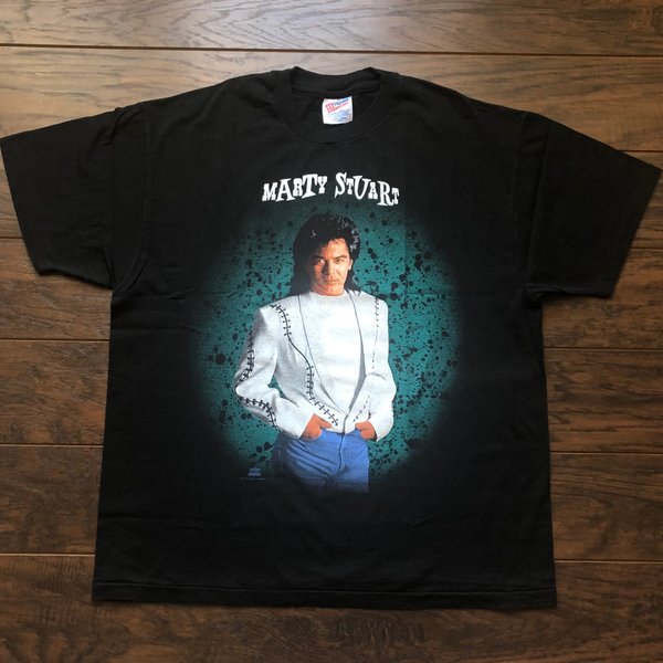 1992 Vintage Western Marty Stuart Country Music Concert T-Shirt-image