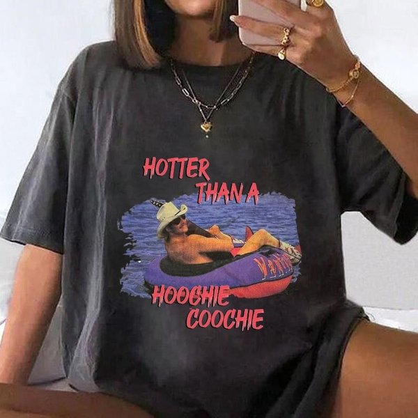 Vintage Hotter Than A Hoochie Coochie Chattahoochee Shirt, Alan Jackson Tour Shirt-image