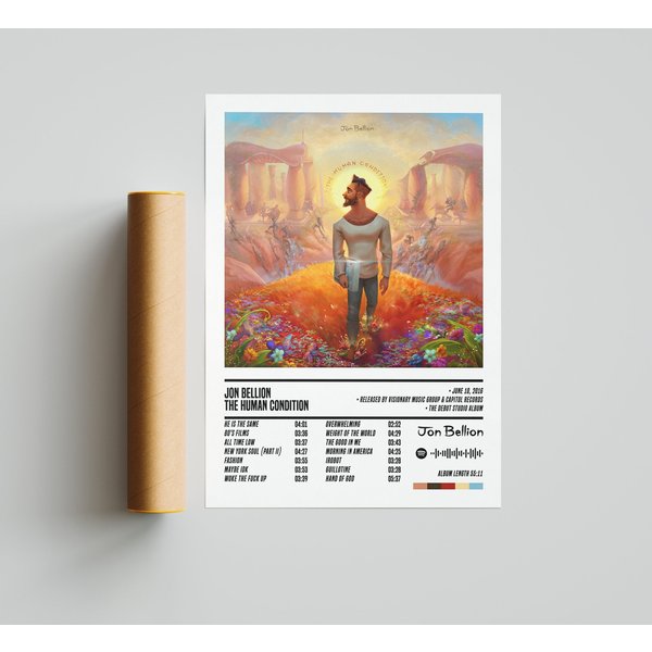 Jon Bellion - The Human Condition Poster, Jon Bellion Album Cover Poster-image