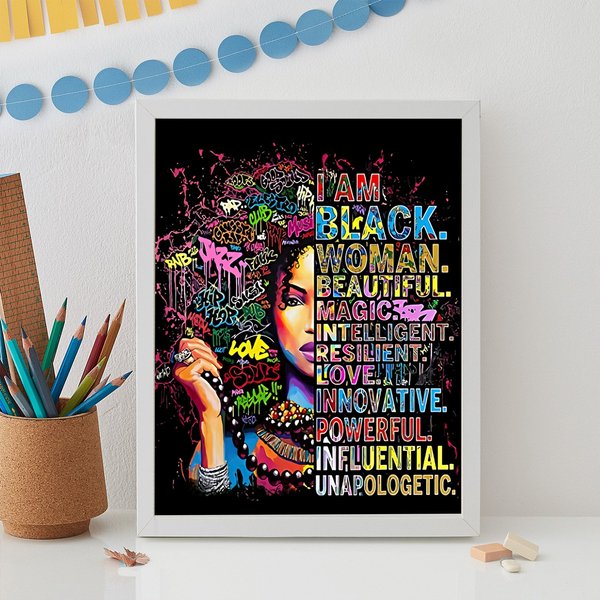 Black Wall Art, African American Wall Art, Black Woman Poster-image