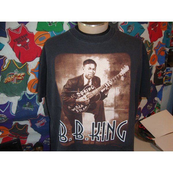 Vintage 90'S Bb King 1996 Tour King Of The Blues Guitar T Shirt-image