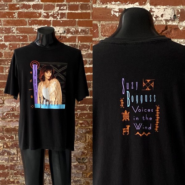 90S Suzy Bogguss Voices In The Wind Album Promo T-Shirt. Vintage 1993 Suzy Bogguss Country Music Tee-image