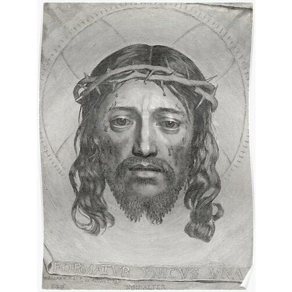 The Sudarium Of Saint Veronica, 1649 - Claude Mellan Premium Matte Vertical Poster-image