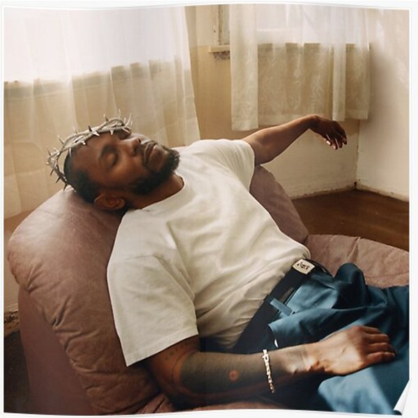Kendrick Lamar On Couch Picture Premium Matte Vertical Poster-image