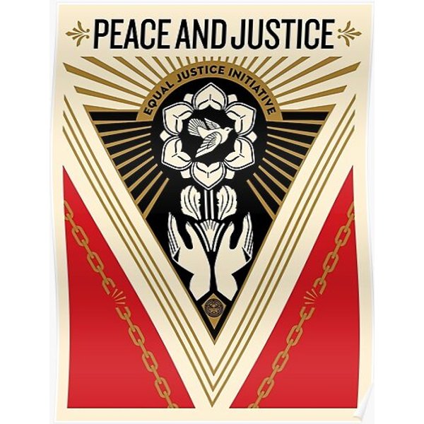 Shepard Fairey Peace And Justice Premium Matte Vertical Poster-image