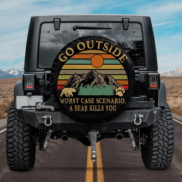 Spare Tire Cover Mountains With Or Without Camera Hole